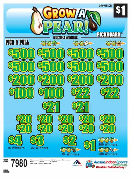 Grow a Pair! PK 3W $1 8@$500 $1B 17% 7980