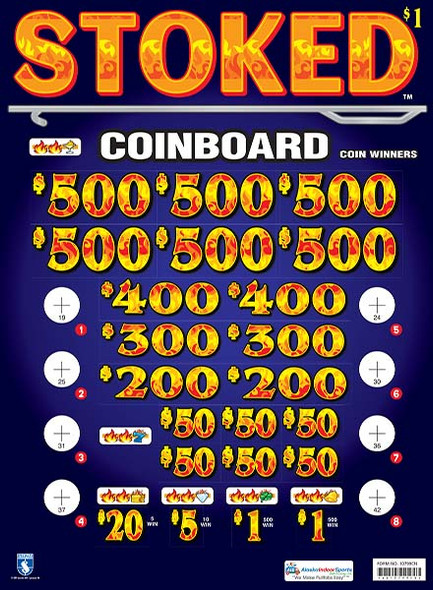 Stoked Coinboard 3W $1 6@$500 $1B 24% 8280