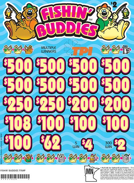 Fishin' Buddies 3W $2 8@$500 $2B 24% 3960