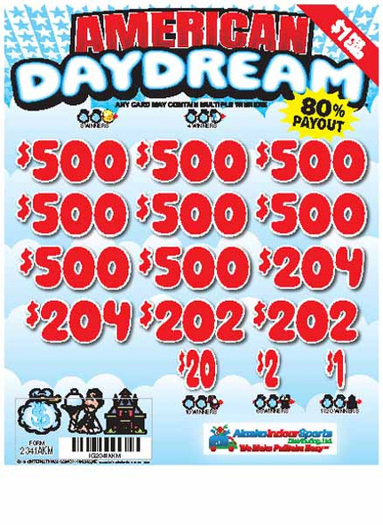 American Dream 3W $1 8@$500 $1B 19% 8036