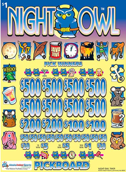 Night Owl PK 3W $1 8@$500 $1B 25% 8200