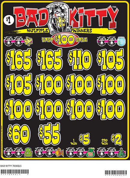 Bad Kitty 3W $1 12@$100 (2@$165) $2B 19% 2640 LS