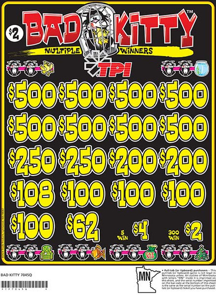 Bad Kitty 3W $2 8@$500 $2B 24% 3960