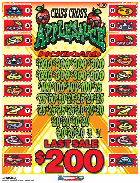 Criss Cross Applesauce PK 3W $1 8@$300 $1B 21% 6370 LS
