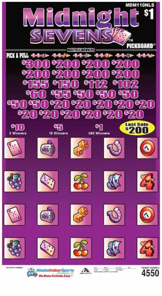 Midnight Sevens PK 3W $1 8@$200 (1@$300) $1B 19% 4550 LS