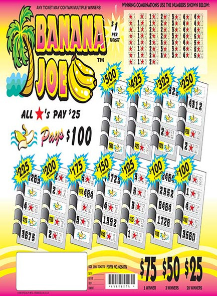 Banana Joe 5W $1 1@$500 (5,4,3,2,1) $25B 17% 3990