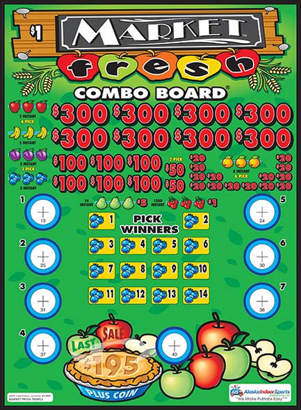 Market Fresh Coin-Pick Board 5W $1 8@$300 $1B 25% 6480