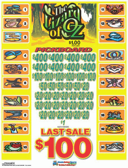 The Lizard of Oz PK 3W $1 8@$400 $1B 20% 7252 LS