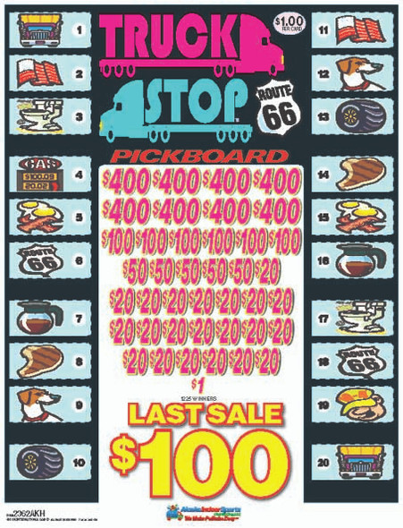 Truck Stop PK 3W $1 8@$400 $1B 20% 7252 LS