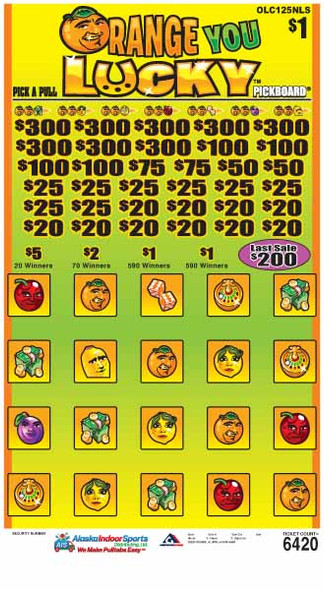 Orange You Lucky PK 5W $1 8@$300 $1B 21% 6420 LS