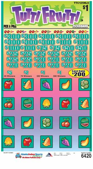 Tutti Fruitti PK 5W $1 8@$300 $1B 21% 6420 LS