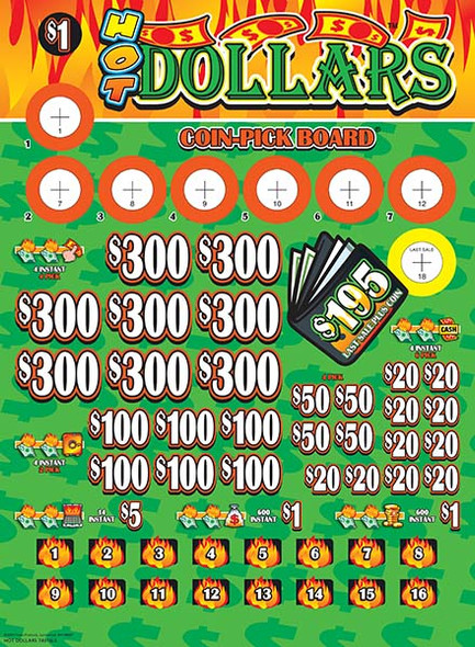 Hot Dollars Coin-Pick Board 3W $1 8@$300 $1B 25% 6480 LS Hot Dollars Coin-Pick Board 3W $1 8@$300 $1B 25% 6480 LS