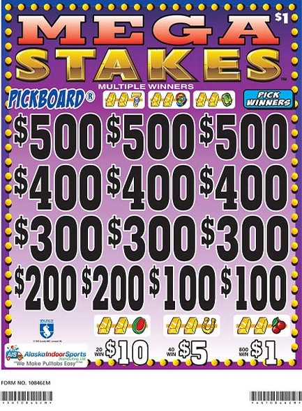 Mega Stakes Embedded PK 3W $1 12@$100 (5,4,3,2,1) $1B 23% 7000