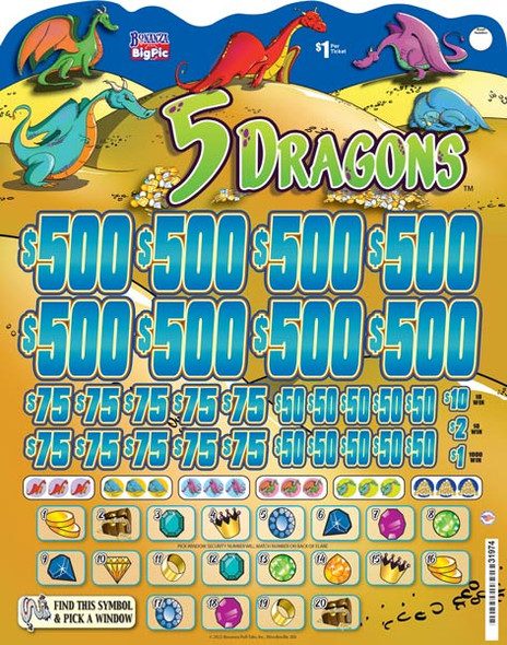 5 Dragons Big Pic 3W $1 8@$500 $1B 20% 8000
