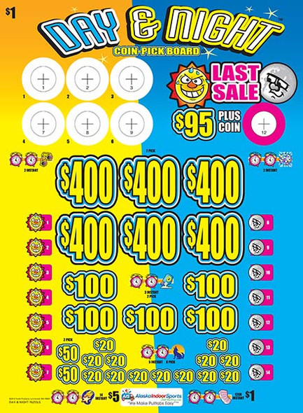 Day and Night Coin Pick-Board 3W $1 6@$400 $1B 29% 6480 LS