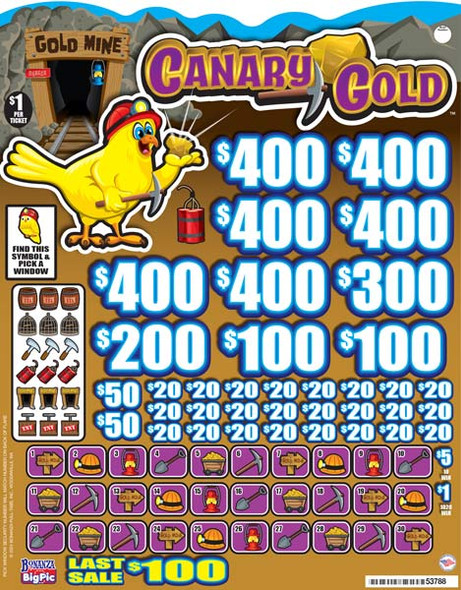 Canary Gold Big Pic 5W $1 6@$400 $1B 20% 6048 LS