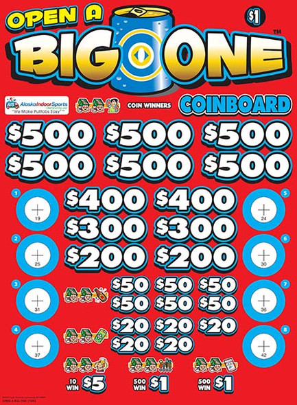 Open a Big One Coinboard 3W $1 6@$500 $1B 24% 8280