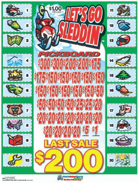 Let's Go Sleddin' PK 3W $1 18@$150 (2@$300) $1B 19% 5292 LS
