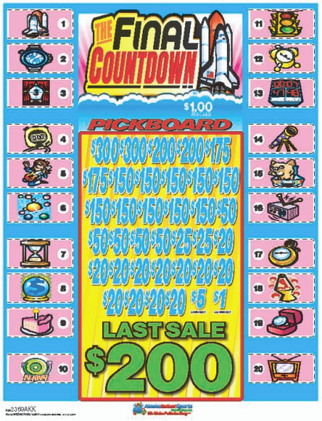 The Final Countdown PK 3W $1 18@$150 (2@$300) $1B 19% 5292 LS