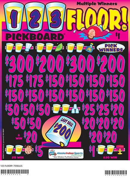 123 Floor! PK 3W $1 18@$150 (2@$300) $1B 19% 5320 LS