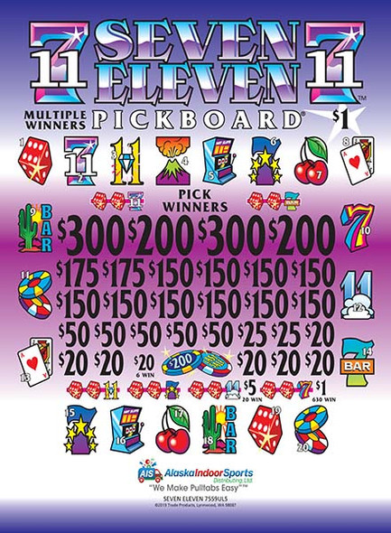 Seven Eleven PK 3W $1 18@$150 (2@$300) $1B 19% 5320 LS