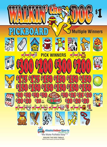 Walkin' The Dog PK 3W $1 18@$150 (2@$300) $1B 19% 5320 LS