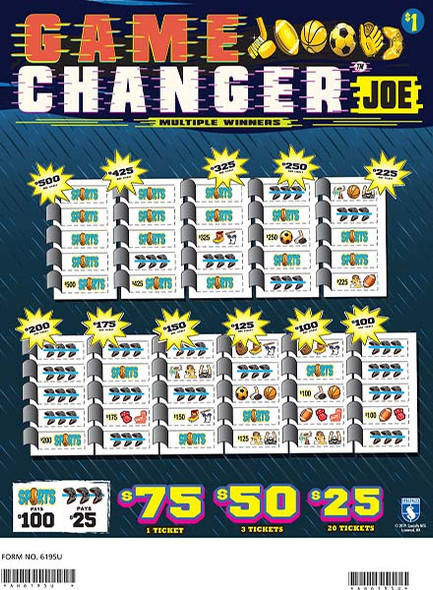 Game Changer Joe 5W $1 1@$500 (5,4,3,2,1) $25B 17% 3990