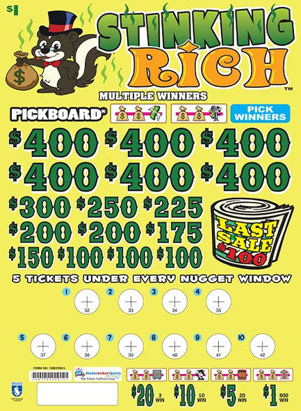 Stinking Rich Embedded PK 3W $1 6@$400 $1B 23% 7000 LS