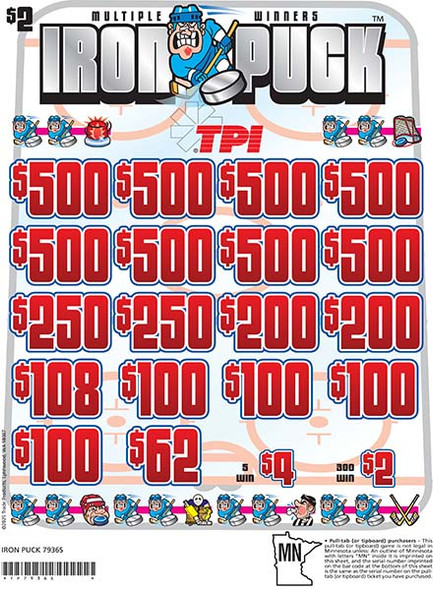 Iron Puck 3W $2 8@$500 $2B 24% 3960