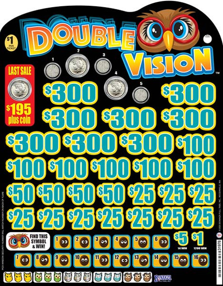 Double Vision Coinboard 3W $1 8@$300 $1B 25% 6600 LS