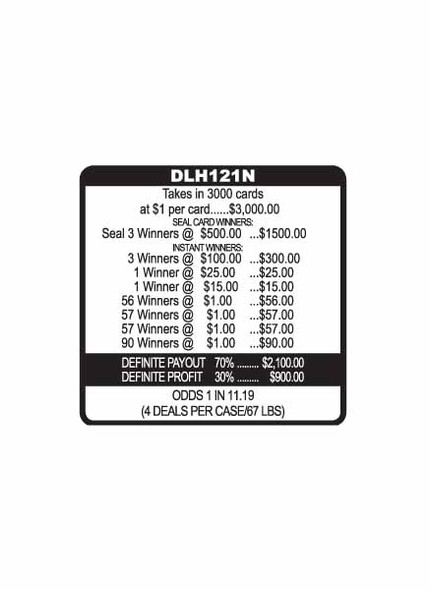 Deal Me In Seal 5W $1 3@$500 $1B 30% 3000