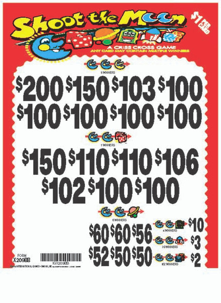 Shoot the Moon 3W $1 16@$100 (1@$200) $2B 16% 3038