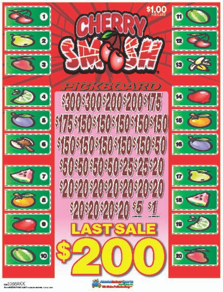 Cherry Smash PK 3W $1 18@$150 (2@$300) $1B 19% 5292 LS