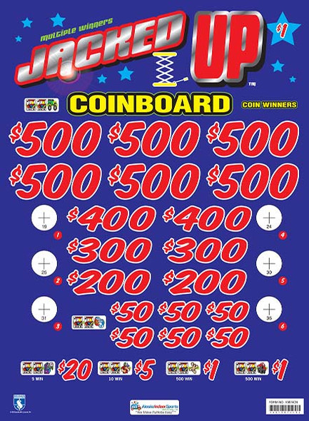 Jacked Up Coinboard 3W $1 6@$500 $1B 24% 8280