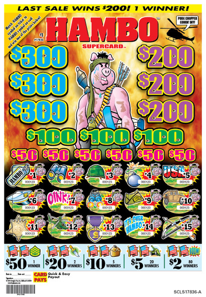 Hambo PK 3W $1 3@$300 $2B 19% 3360 LS