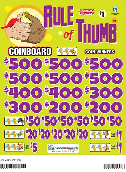 Rule of Thumb Coinboard 3W $1 6@$500 $1B 24% 8280