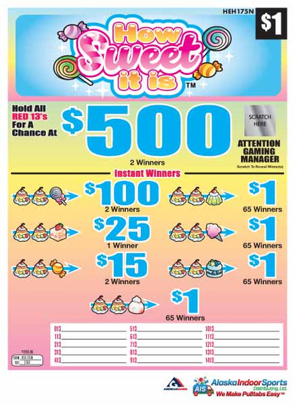 How Sweet It Is Seal 5W $1 2@$500 $1B 29% 2160