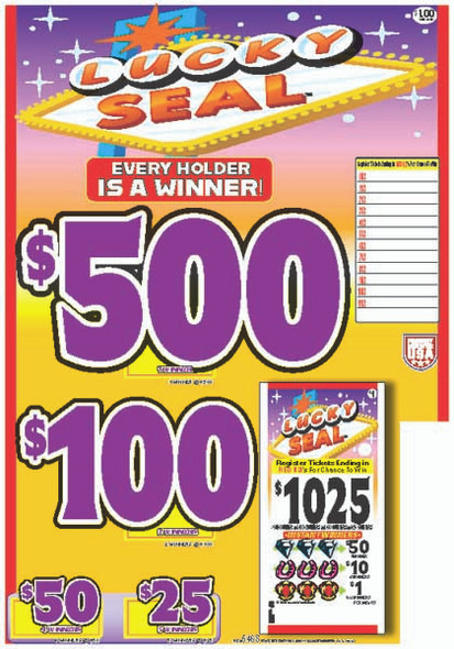 Lucky Seal Seal 5W $1 1@$500 $1B 30% 1750 All Holders Win