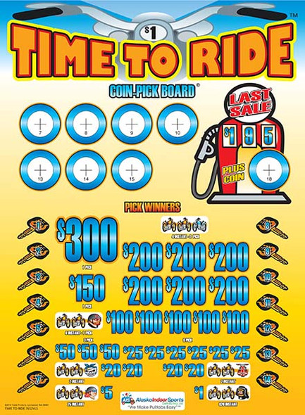 Time to Ride Coin-Pick Board 3W $1 6@$200 $1B 28% 4800 LS