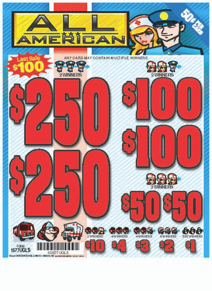 All American 5W $0.50 2@$250 $1B 22% 3990 LS