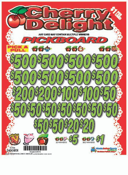 Cherry Delight PK 3W $1 8@$500 $1B 25% 8232