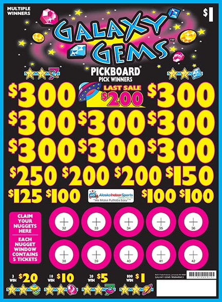 Galaxy Gems Embedded PK 3W $1 8@$300 $1B 21% 6200 LS