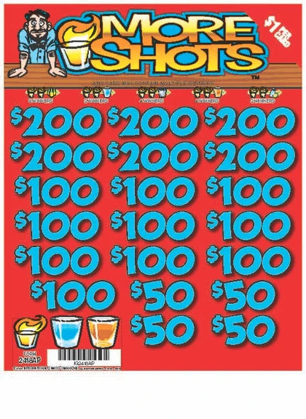 More Shots Joe Ticket 3W $1 16@100 (6@$200) $25B 25% 3185
