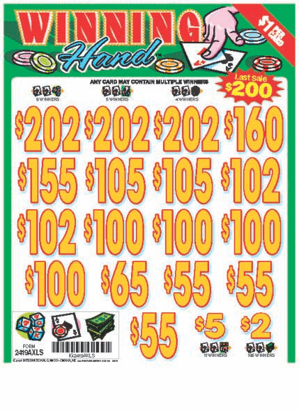 Winning Hand 3W $1 16@$100 (3@$202) $2B 19% 3185 LS