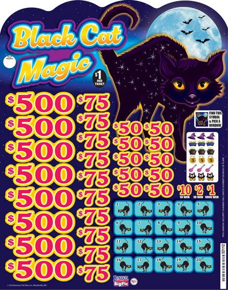 Black Cat Magic Big Pic 3W $1 8@$500 $1B 20% 8000