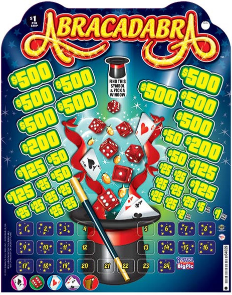 Abracadabra Big Pic Chip $1 9@$500 $1B 23% 9944