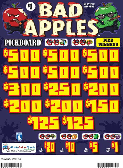 Bad Apples Embedded PK 3W $1 6@$500 $1B 20% 7000