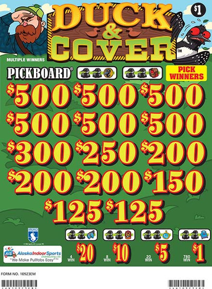 Duck and Cover Embedded PK 3W $1 6@$500 $1B 20% 7000