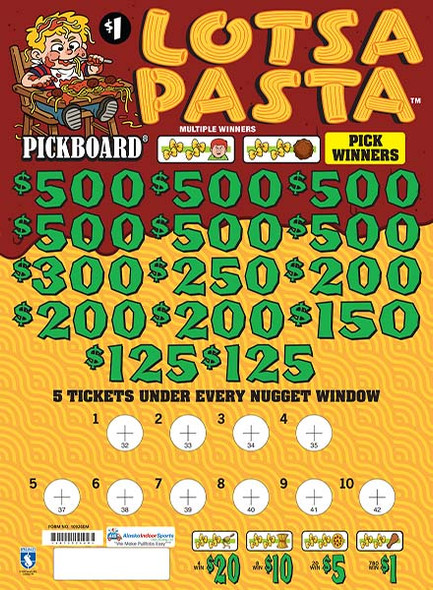 Lotsa Pasta Embedded PK 3W $1 6@$500 $1B 20% 7000