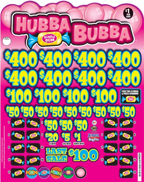 Hubba Bubba Big Pic Chip $1 8@$400 $1B 21% 7006 LS